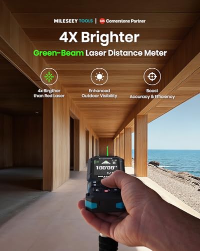 MILESEEY S50 Green Laser Distance Meter, 400 ft Laser Measure - Image 3
