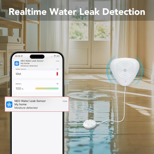 NEO Zigbee 3.0 Water Leak Detector, Smart Water Sensor Alarm - Image 3