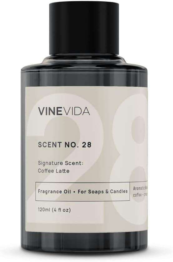 VINEVIDA 4oz Coffee Latte Fragrance Oil for Candle & Soap Making - USA Made Scents