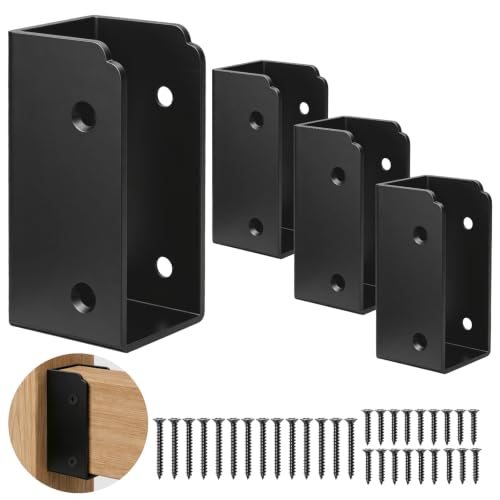 4 Pcs Stainless Steel Deck Railing Bracket Connectors for 2x4 - Image 2