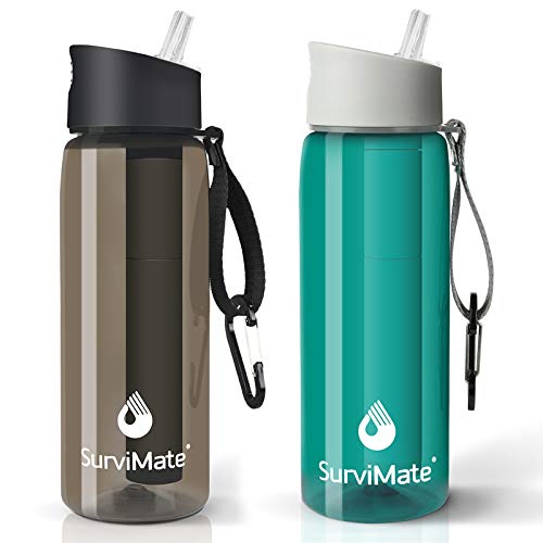 SurviMate Purified Water Bottle for Camping, Hiking - Image 2