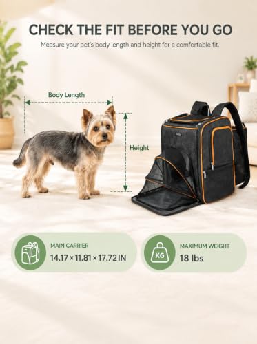 Cat Backpack Carrier, Expandable Pet Carrier for Cats & - Image 3
