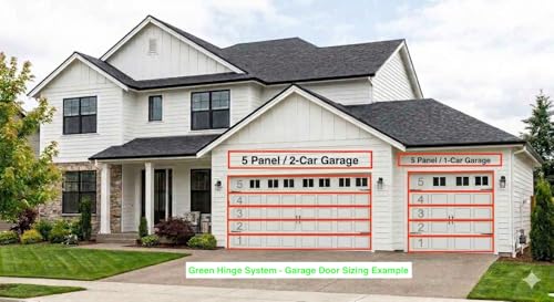 Green Hinge System 5P/2C | Garage Door Hinges | 5 Panel - Image 3