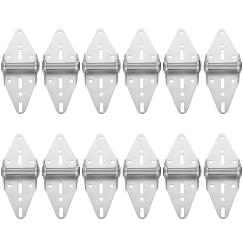 12 Pcs Garage Door Hinges with Galvanized Finish, 2.7" × 7" Heavy - Image 2