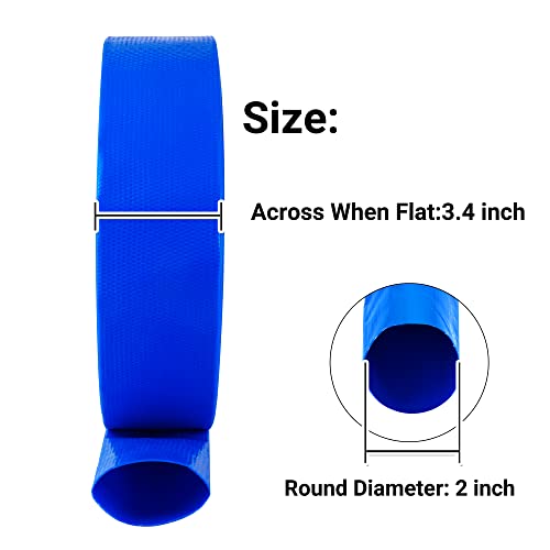 2" (Flat 3.4’’ width) x 100 FT Pool Backwash Hose Kit with Male - Image 3