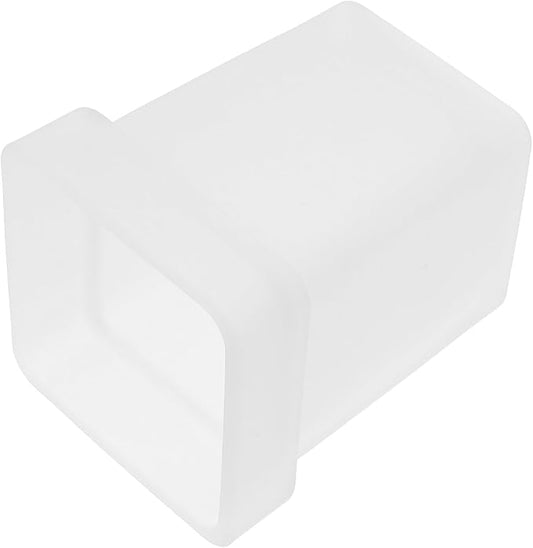 Ceramic Toilet Brush Holder with Square Frosted Bathroom Bowl Brush Stand for Household Toilet Cleaning and Storage