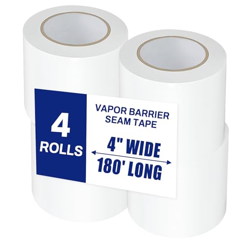 4 Roll, White Vapor Barrier Tape - Image 2