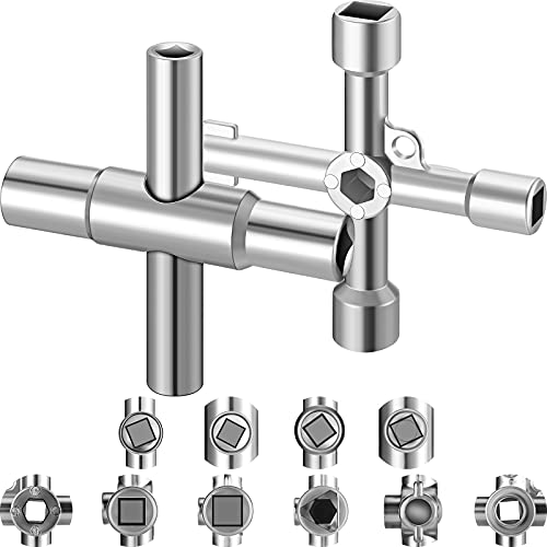2 Pcs 4 Way 6 Way Sillcock Key Wrench, Valve Faucet Spigot Tool - Image 2