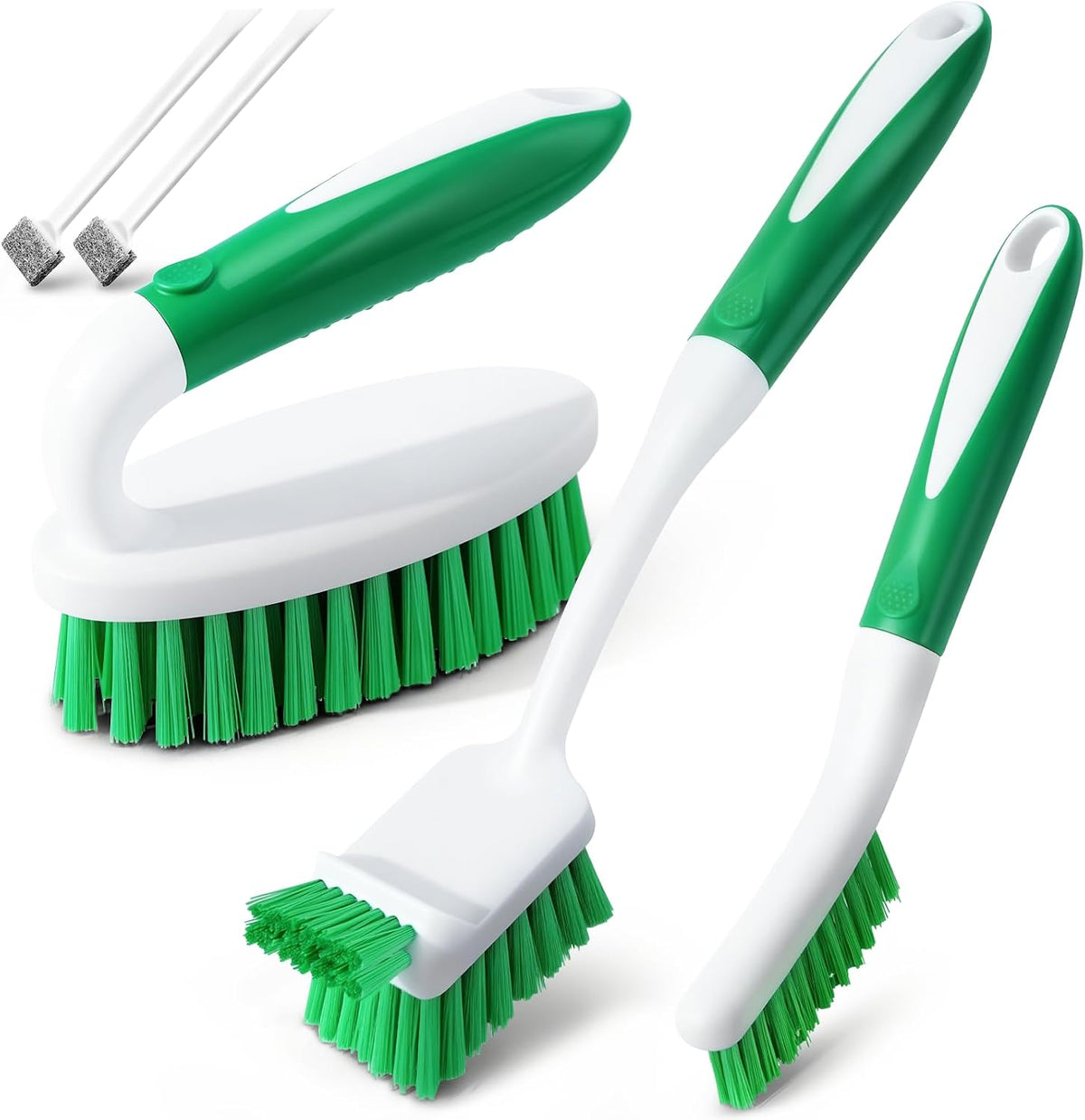 5 Pack Cleaning Scrub Brushes, Kitchen & Floor Cleaning Brushes, Durable Handheld Brush Set For Tile, Grout, Sink & Home