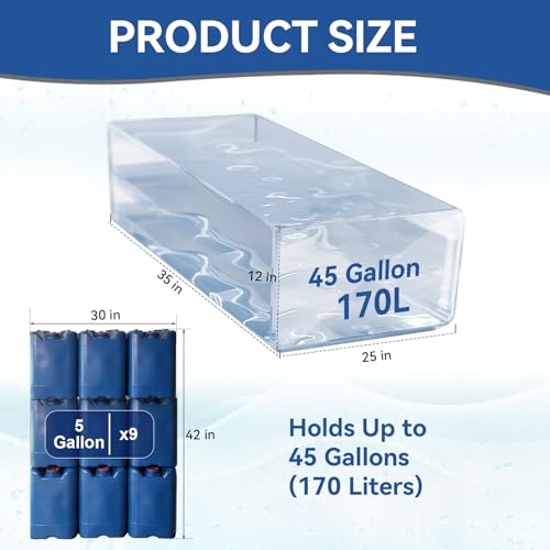 Emergency Drinking Water Storage 45 Gallon 2 Pack | Travel Essentials - Image 3