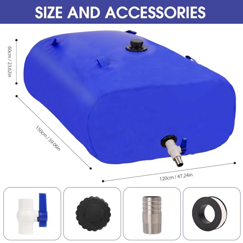 1000L/264gal Foldable Water Bladder Storage Container - Image 3