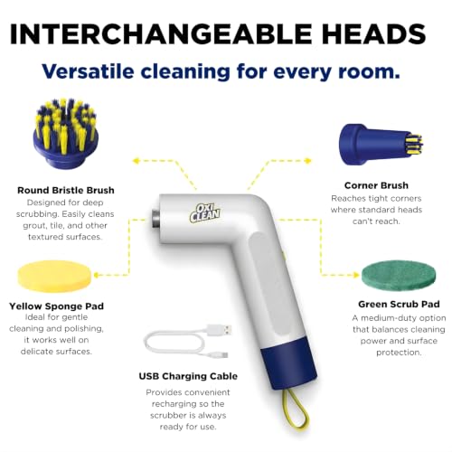 OxiClean Handheld Electric Scrubber - Replaceable Brush Heads - Image 8