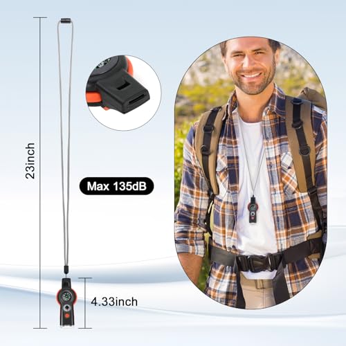 ​​7-in-1 Emergency Survival Whistle with Lanyard, Safety - Image 5