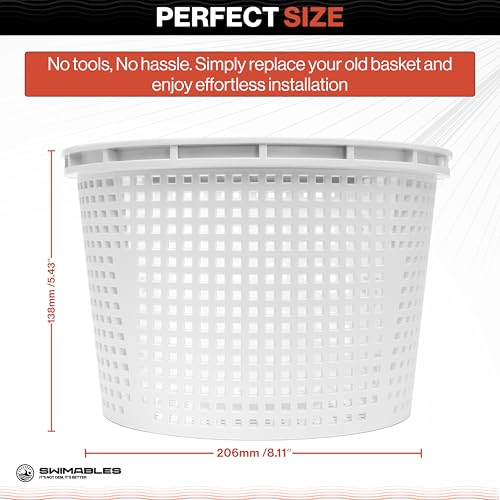 8" Pool Skimmer Basket for Inground Pools - Compatible - Image 3