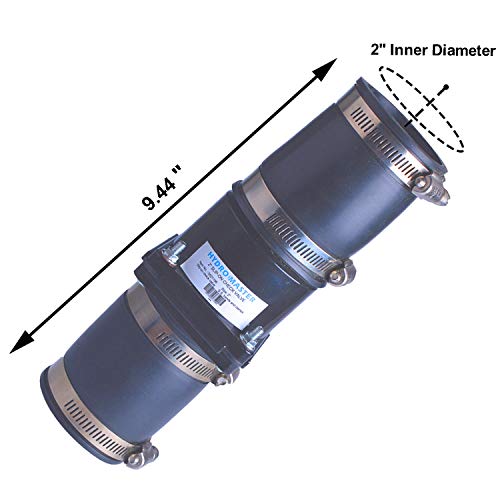 Plastic Sump Pump Check Valve with Stainless Steel Clamps 2 inch - Image 3