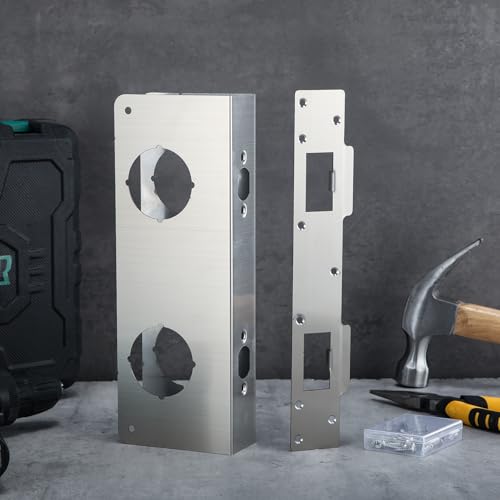 1 Set Silver Stainless Steel Lock and Door Reinforcement | Home Repair - Image 3