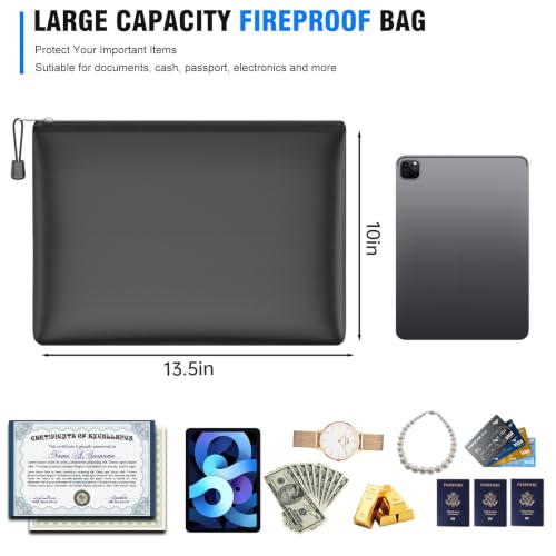 Fireproof Document Bag with Zipper,File Organizer - Image 3