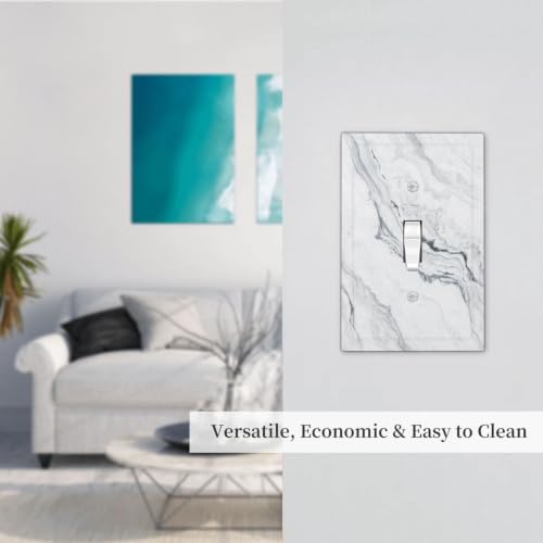 White Grey Marble Light Switch Cover Decorative Gray 1 | Home Repair - Image 8