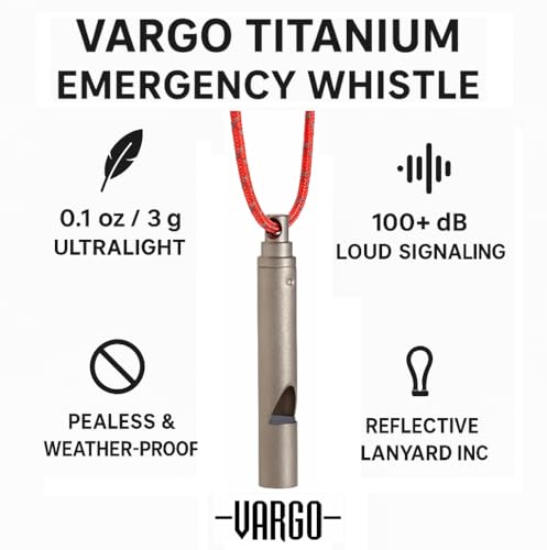 Vargo Titanium Emergency Whistle – Ultralight 100+ dB - Image 3