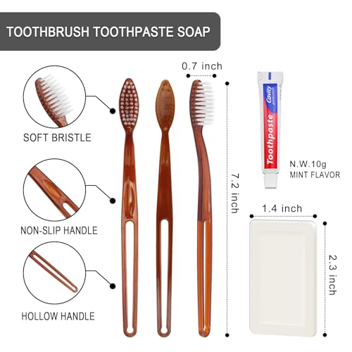 30 Pack Basic Toiletry Kits Disposable Toothbrushes - Image 4