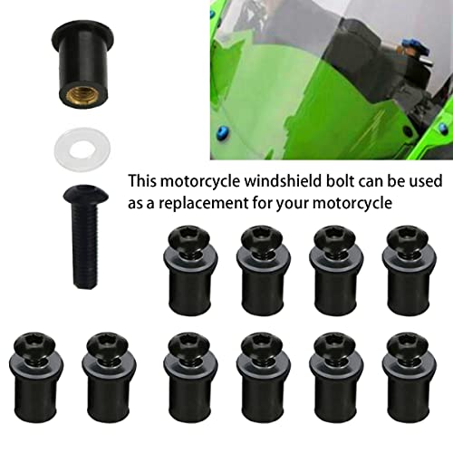 BELOMI 10 Pack 0.71 x 0.4 Inch Motorcycle Windshield Bolt - Image 5