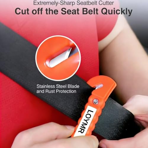 4 PCS Car Safety Hammer,with Car Window Glass Hammer | Hand Tools - Image 4