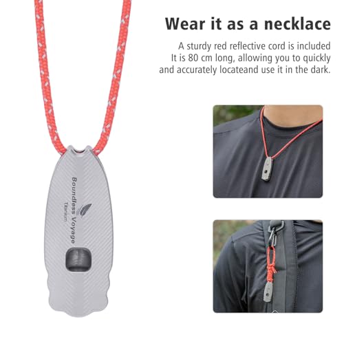 iBasingo 120dB Titanium Survival Whistle Compact Emergency - Image 5