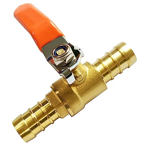 Brass 1/2" Hose Barb Ball Valve, 2PCS - Image 8