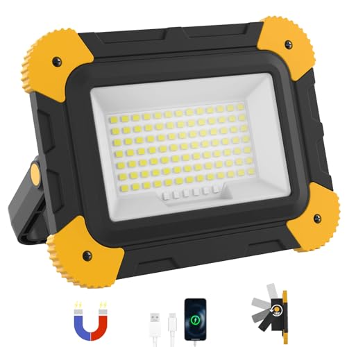 Rechargeable Magnetic LED Work Light, 40W Flood Light with 5 - Image 2