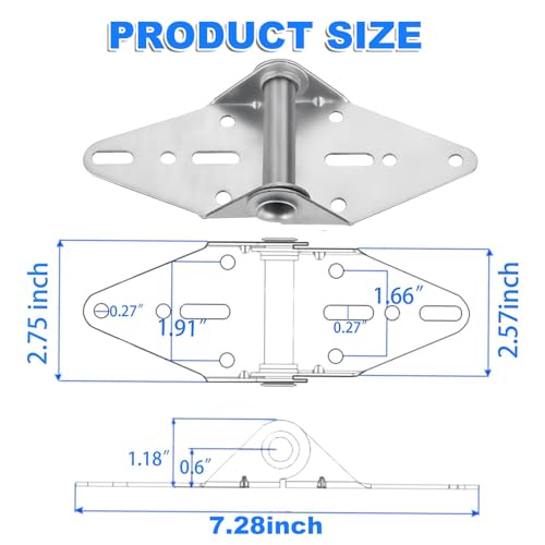 12 Pcs Garage Door Hinges with Galvanized Finish, 2.7" × 7" Heavy - Image 3