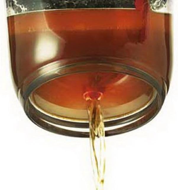 Fat & Grease Separator with Fine Mesh Filter and oil Sauce Separator Strainer with a bottom drain valve. Sauce separator strainer for healthier cooking. 33Oz or 0.975 Lt