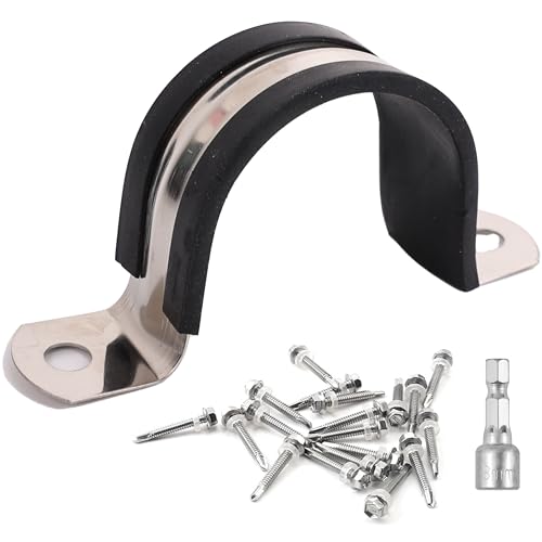 I.D.2.36 IN 304 Stainless & Rubber Cushioned Pipe Clamps(SCH 2 - Image 2