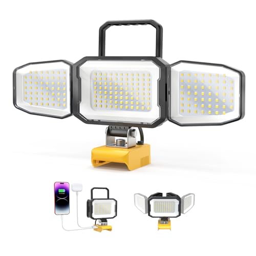 LED Work Light Compatible with DeWalt 20V Battery, 150W 15000LM - Image 2