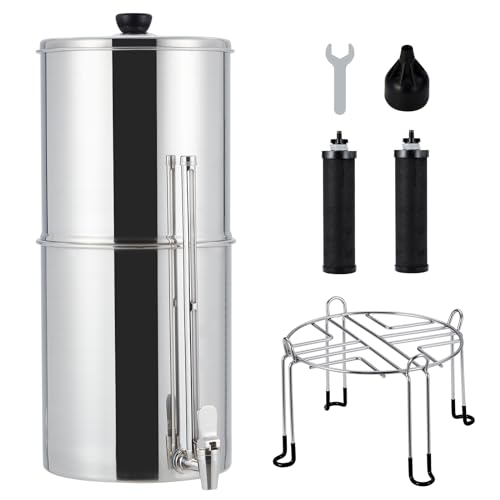 Gravity-fed Water Filter System, 2.25G Stainless-Steel - Image 2