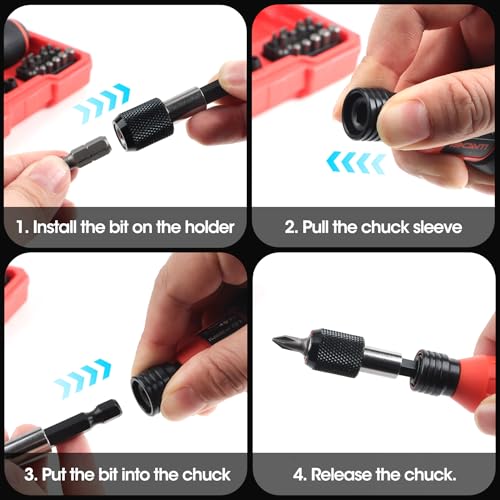 4V Cordless Electric Screwdriver Set 31Pcs with Bits & | Hand Tools - Image 6