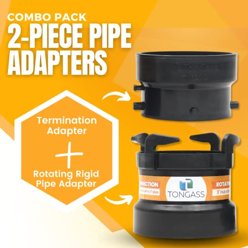 TonGass (Combo Pack) RV Sewer Hose Fitting Adapter to PVC - Image 3