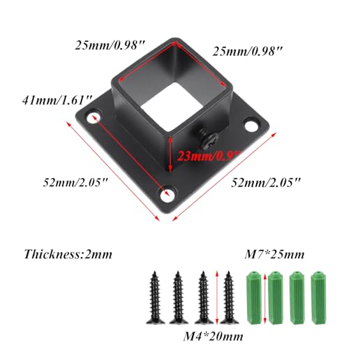 Antrader 6Pcs Stainless Steel Post Bases for Square Tube - Image 3
