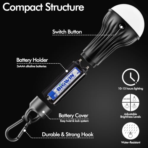4Pcs Portable LED Camping Lights with Clip Hook Emergency Light - Image 6