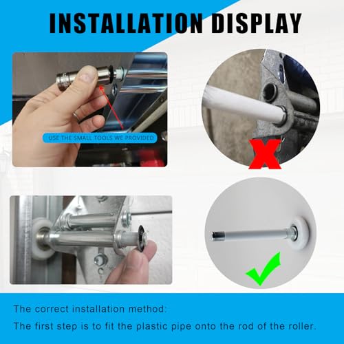 Garage Door Hinge Quiet Roller Sleeves Hardware Tools - Image 5