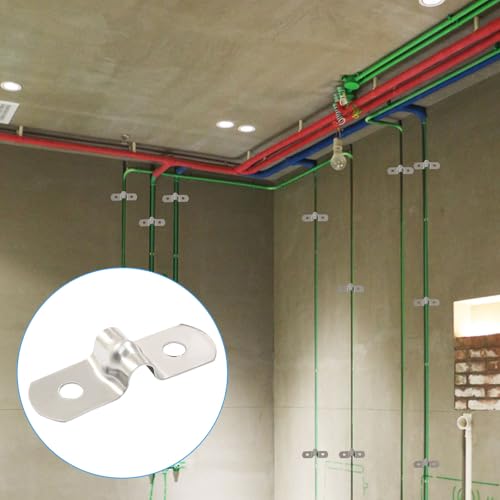 30 Pcs 1/4 Inch Two-Hole U Pipe Clamp Strap, M5 Stainless Steel - Image 3