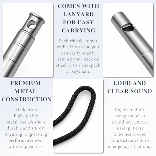 Titanium Emergency Safety Whistle, 125dB Loud Survival - Image 5