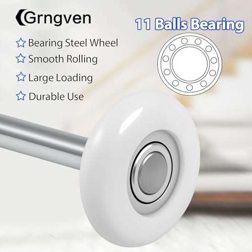 Nylon Garage Door Rollers, 2pcs 1.8Inch Quiet Garage Door Wheels - Image 4