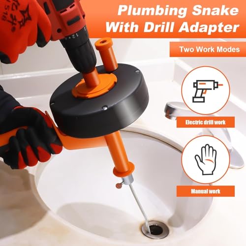 Drain Auger 33ft Drain Clog Remover with Drill Adapt | Drain Care - Image 3
