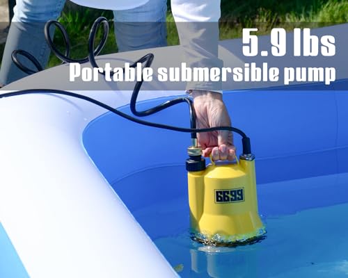 1/6HP Portable Utility Pump Submersible Small Backup Sump - Image 4