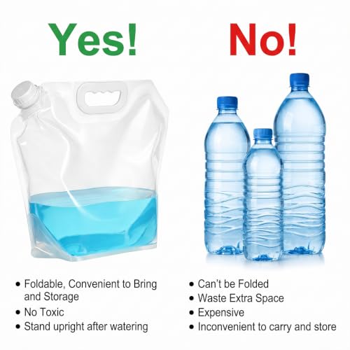 MAQUITA 20 Pcs Emergency Foldable Water Bag, 1.3 Gal - Image 5