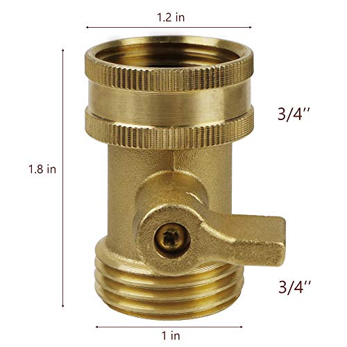 Twinkle Star 3/4 Inch Water Hose Shut Off Valve 2 Pack - Image 4