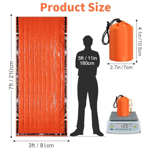 Emergency Sleeping Bag with Whistle, Portable Emergency - Image 6