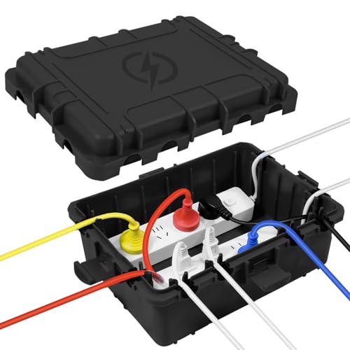 Large Outdoor Electrical Box IP54 Waterproof Black (12x9x5) - Image 2