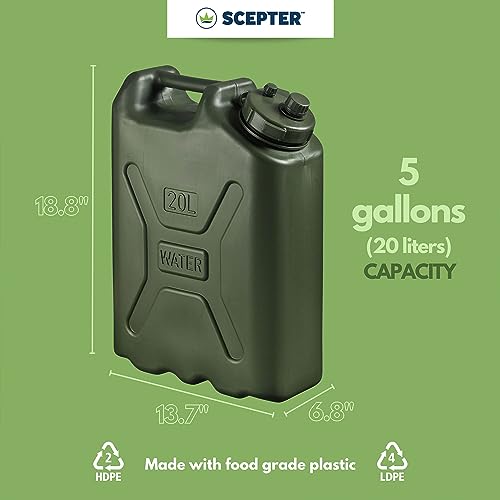 Scepter Military Style Water Storage Container for Camping, Green - Image 4