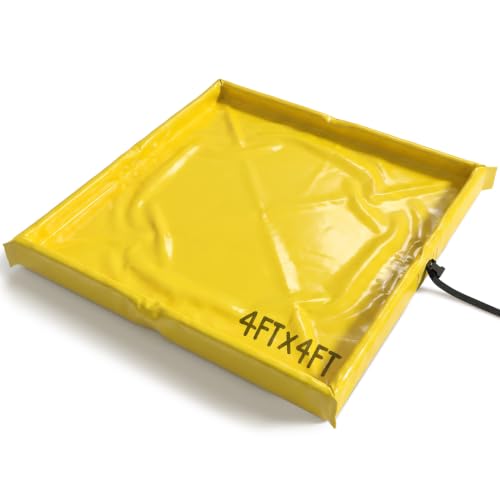 INNOVART 4’ X 4’ Folding Duck Pond, Yellow Portable Spill - Image 2